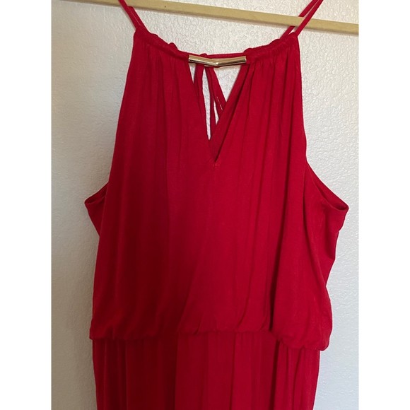 NWT Milano Cavell red V neck Jumpsuit Size - L - Picture 3 of 12